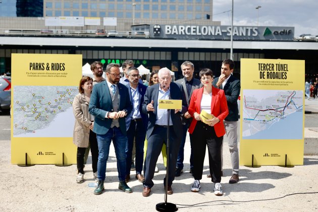 Rueda de prensa Ernest Maragall y Juli Fernandez sobre movilidad a la Estación de Sants (4). Montse Giralt