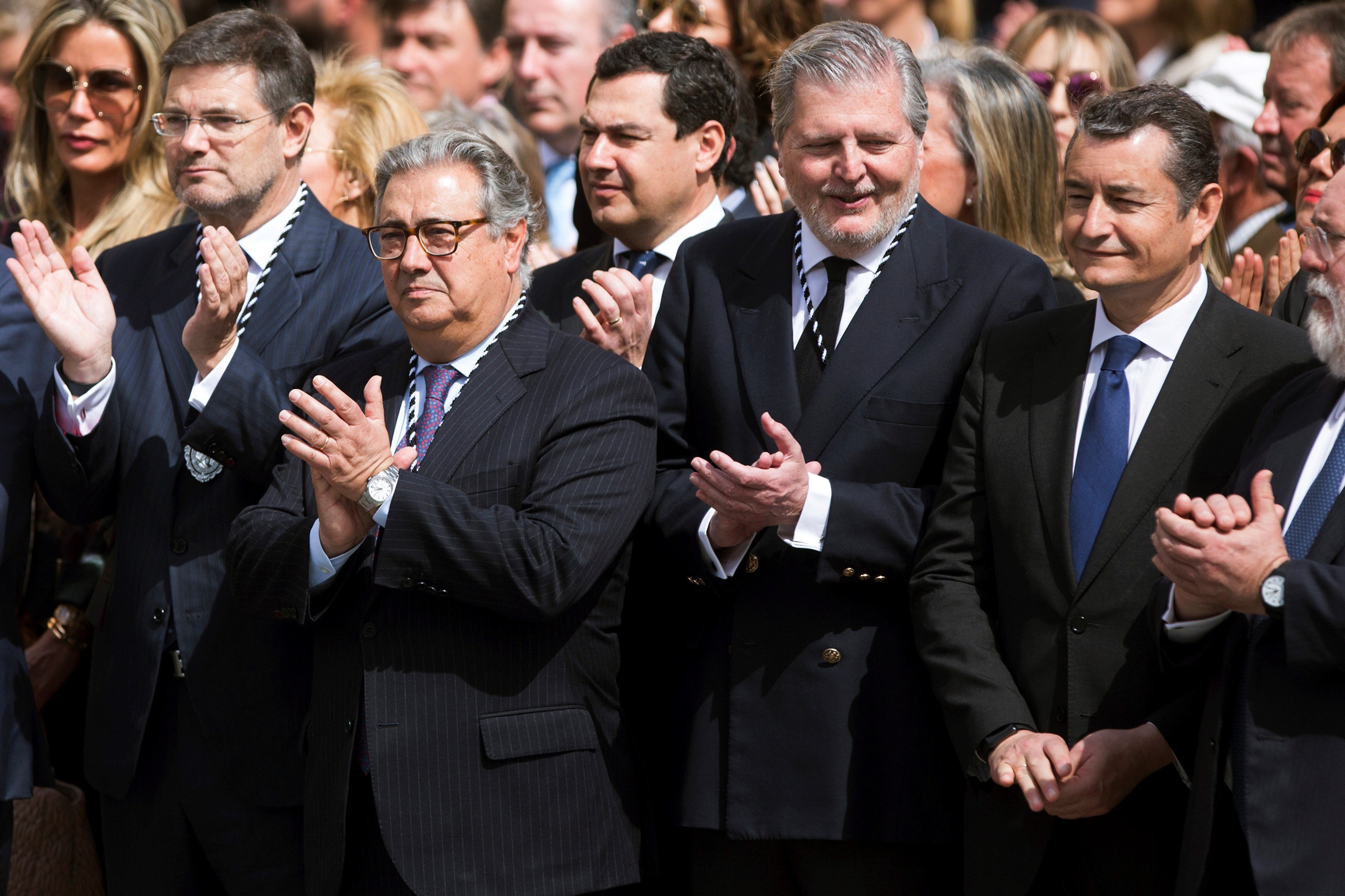 Four Spanish ministers sing 'The bridegroom of death' during Easter parade