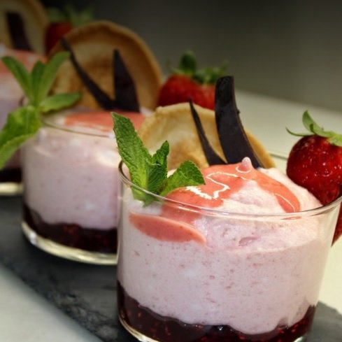 Mousse de fresa Mousse de fresa