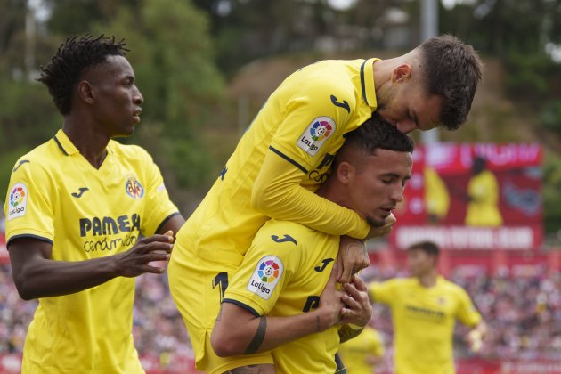 Gol Yeremi Pino ante Girona / Foto: EFE - David Borrat