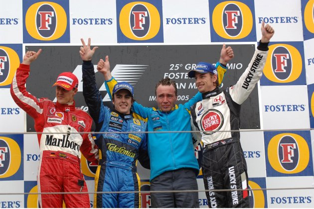 Fernando Alonso Michael Schumacher Jenson Button podio / Foto: Europa Press