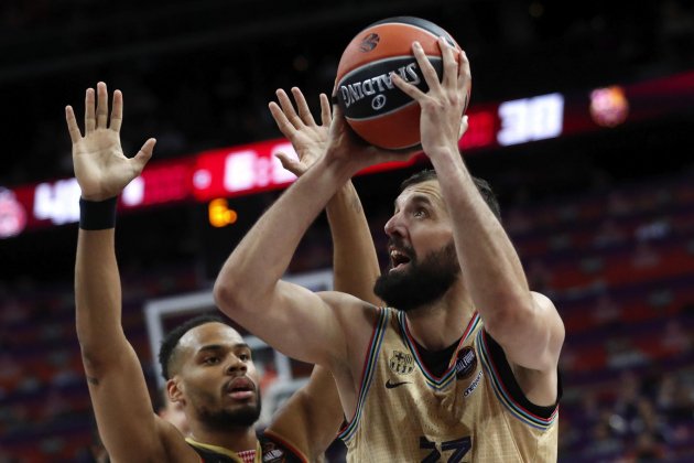 Nikola Mirotic Barça baloncesto Mónaco / Foto: EFE - Toms Kalnins Nikola Mirotic Barça baloncesto Mónaco / Foto: EFE - Toms Kalnins