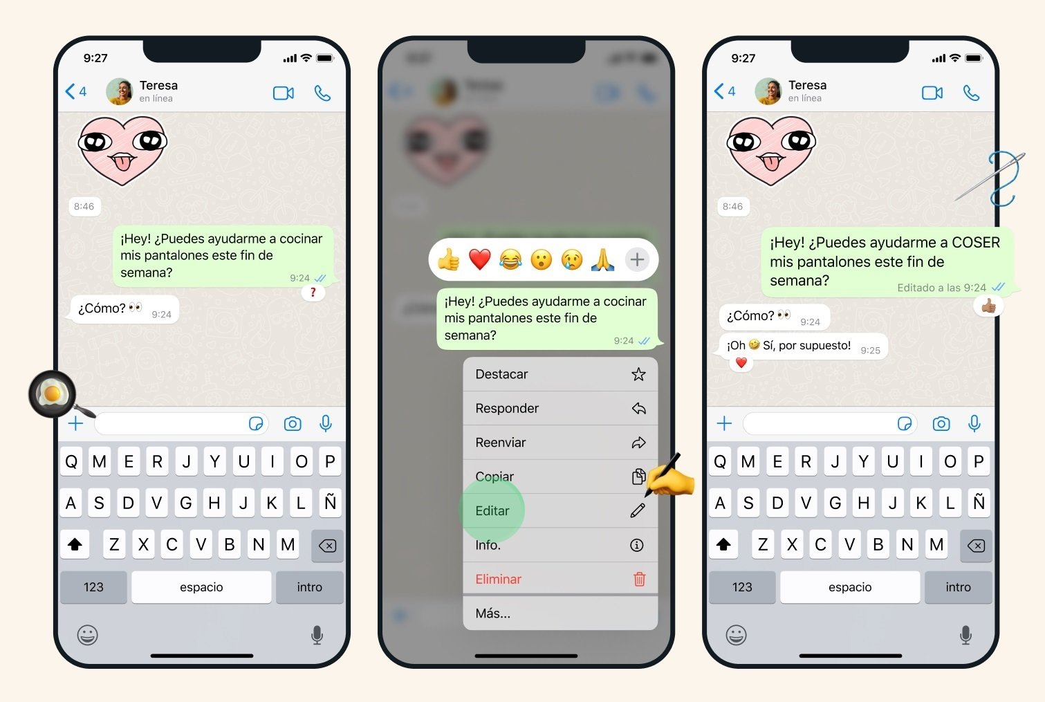 WhatsApp ja permet editar els missatges enviats: així pots fer-ho