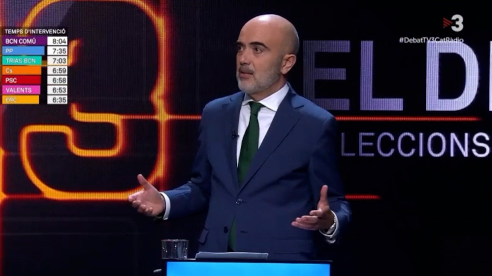 La dada enganyosa sobre el procés que Daniel Sirera (PP) fa servir en el debat electoral de TV3