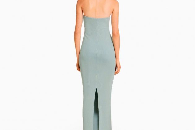 Vestido largo bandeau rib efecto lavado1 Vestido largo bandeau rib efecto lavado1