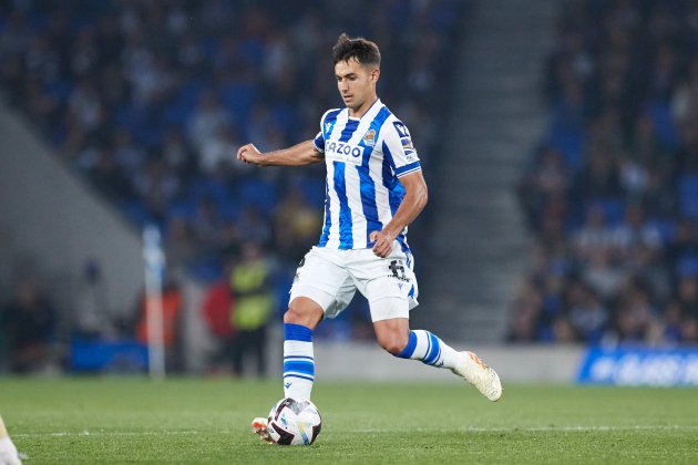 Martín Zubimendi disputando un partido con la Real Sociedad / Foto: Europa Press