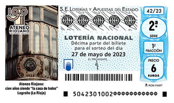 Decim Lotería Nacional 27 de mayo Decim Lotería Nacional 27 de mayo