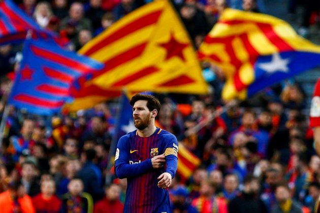 Leo Messi esteladas Camp Nou Barça EFE