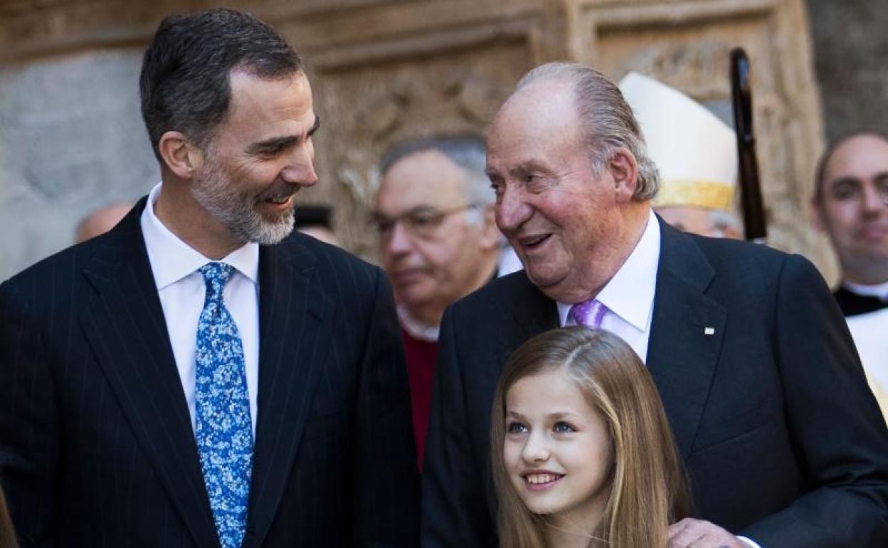 Leonor, Juan Carlos i Felipe EFE