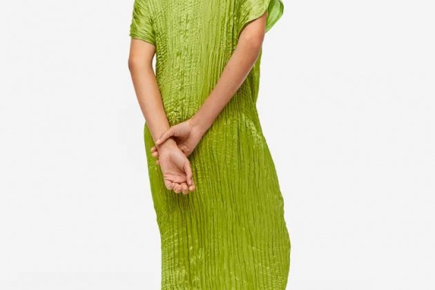 Vestido túnica plisado