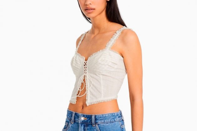 Falda denim mini cargo Falda denim mini cargo