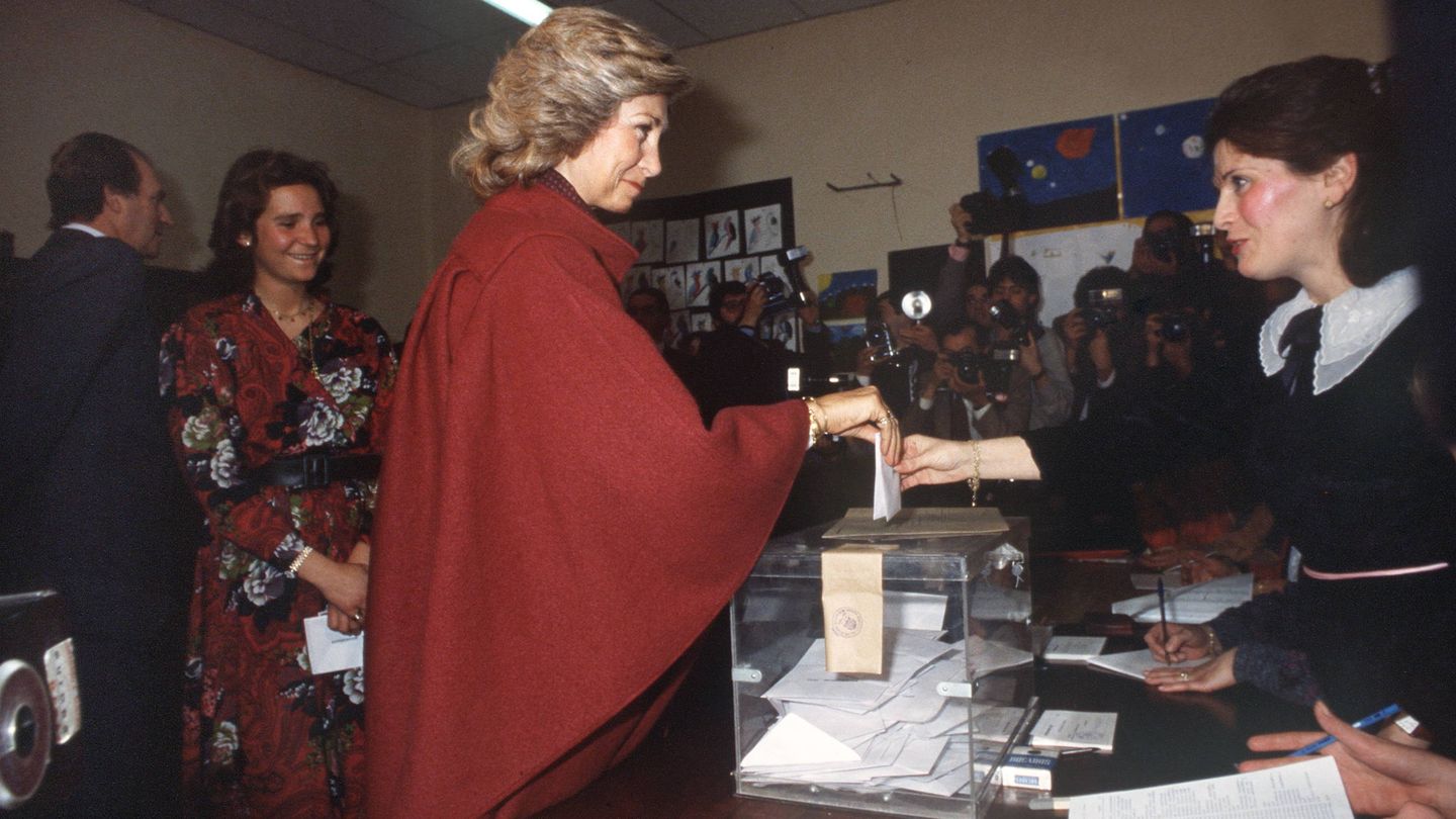 reina Sofía ejerciendo su derecho al voto efe reina Sofía ejerciendo su derecho al voto efe