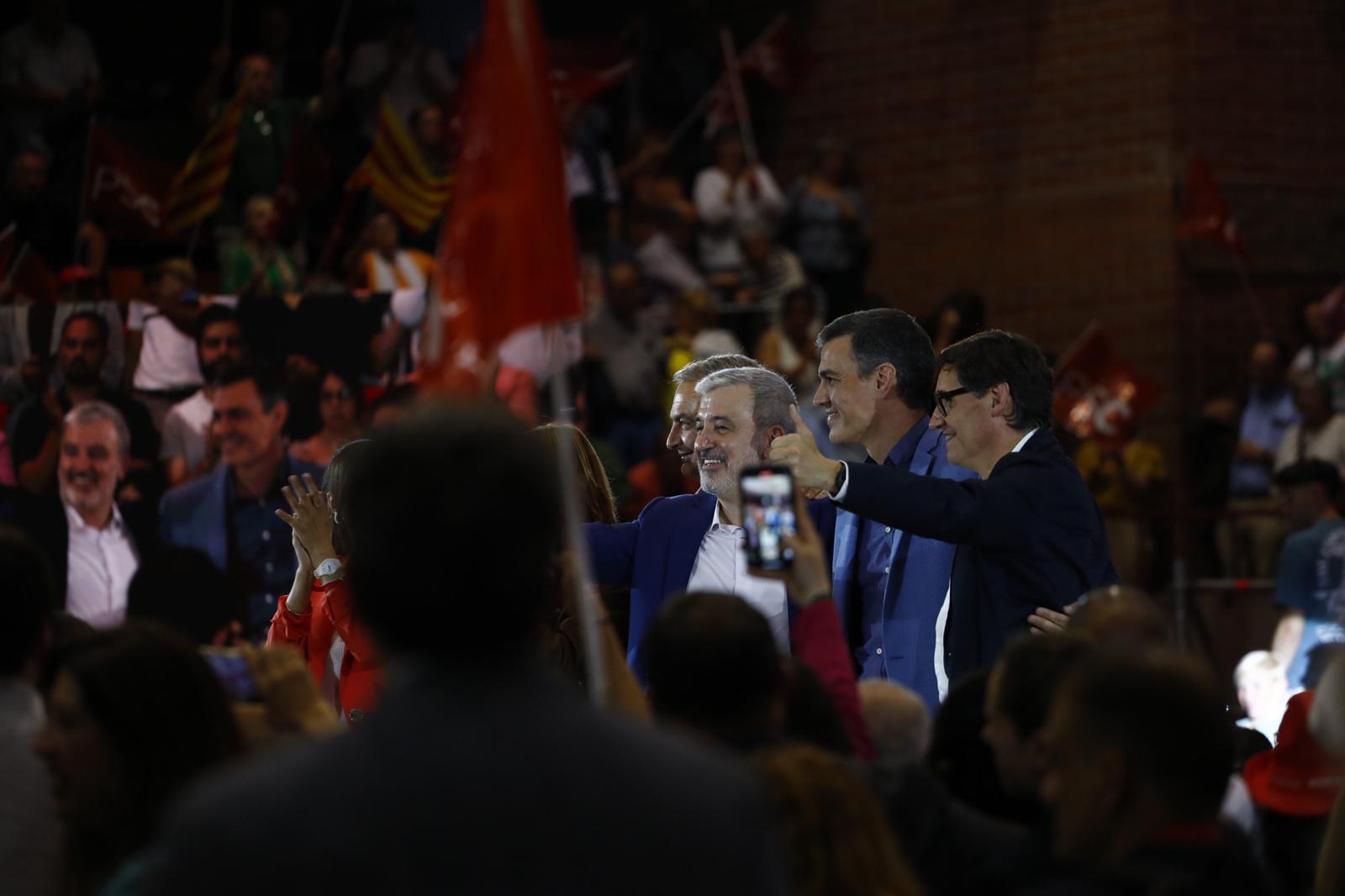 Jaume Collboni Pedro Sanchez Salvador Illa Acte Final Campanya PSC / Ivan Aparici