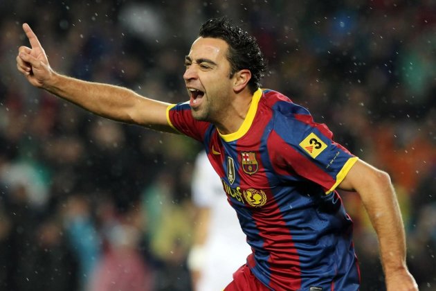 Xavi Hernandez celebrando el primer gol del 5-0 del Barça al Real Madrid en el Camp Nou / Foto: FC Barcelona Xavi Hernandez celebrando el primer gol del 5-0 del Barça al Real Madrid en el Camp Nou / Foto: FC Barcelona