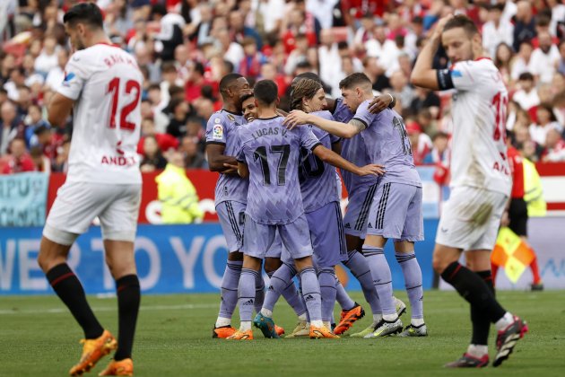 Celebración gol Sevilla Real Madrid / Foto: EFE