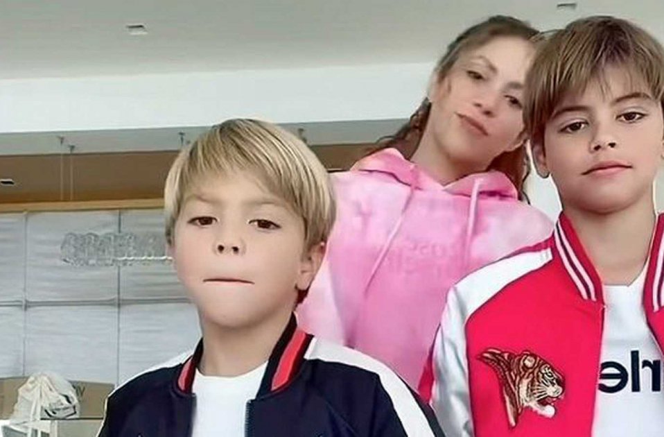 Shakira, Milan y Sasha 