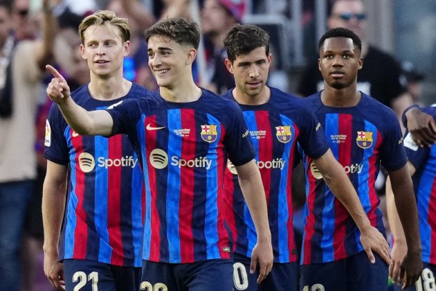 Gol de Pablo Gavi en el Barça Mallorca / Foto: EFE - Enric Fontcuberta