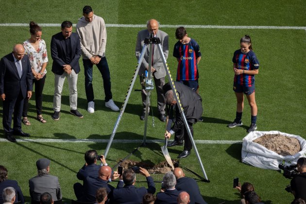 Primera piedra Camp Nou Barça / Foto: Miquel Muñoz