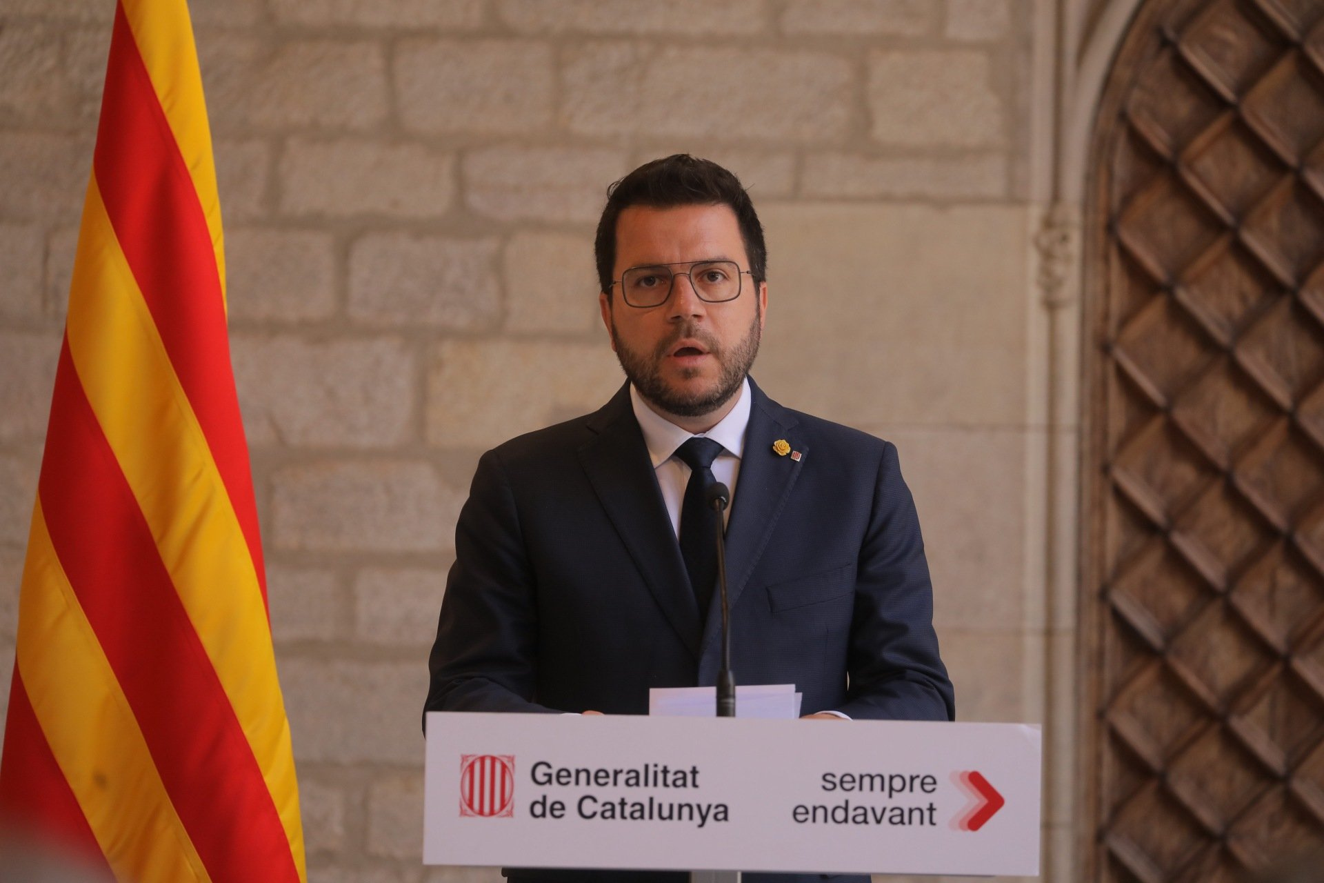 Aragonès llama a un "frente común" del soberanismo para defender a Catalunya ante un gobierno PP-Vox