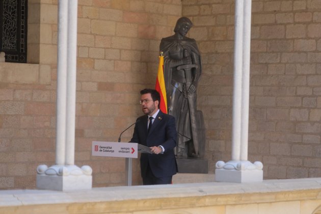 Pere Aragonès, comparece después elecciones 28M y convocatoria 23J (2). Eva Parey Pere Aragonès, comparece después elecciones 28M y convocatoria 23J (2). Eva Parey