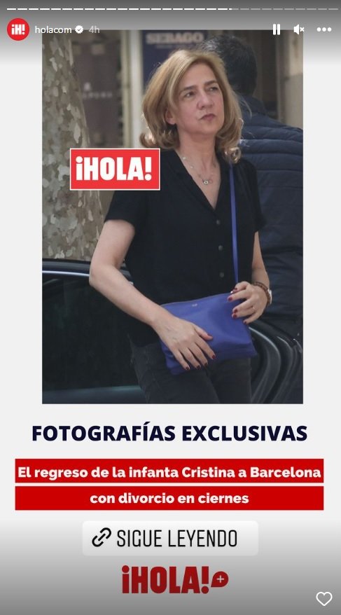 infanta Cristina a Barcelona, IG