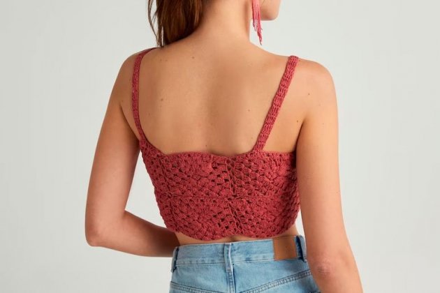 Top crop de crochet1 Top crop de crochet1
