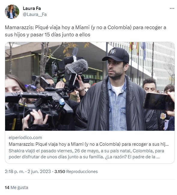 Laura Fa Tweet Piqué Twitter Laura Fa Tweet Piqué Twitter