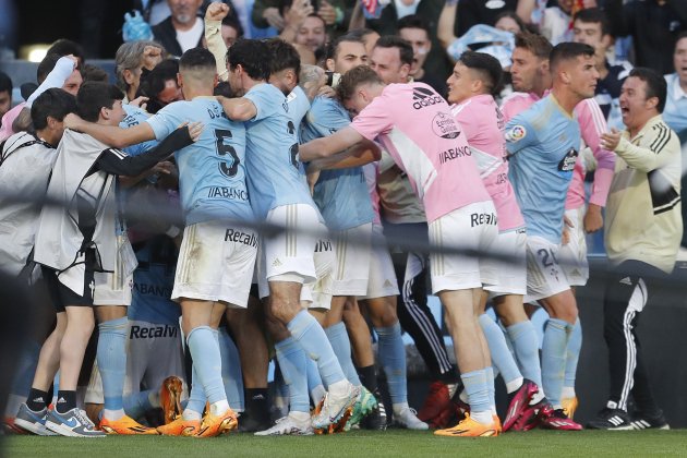 Ceelbración gol Barça Celta / Foto: EFE