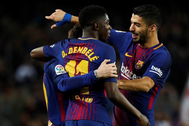 Barça Leganés Pinya gol Dembélé Messi Suarez EFE