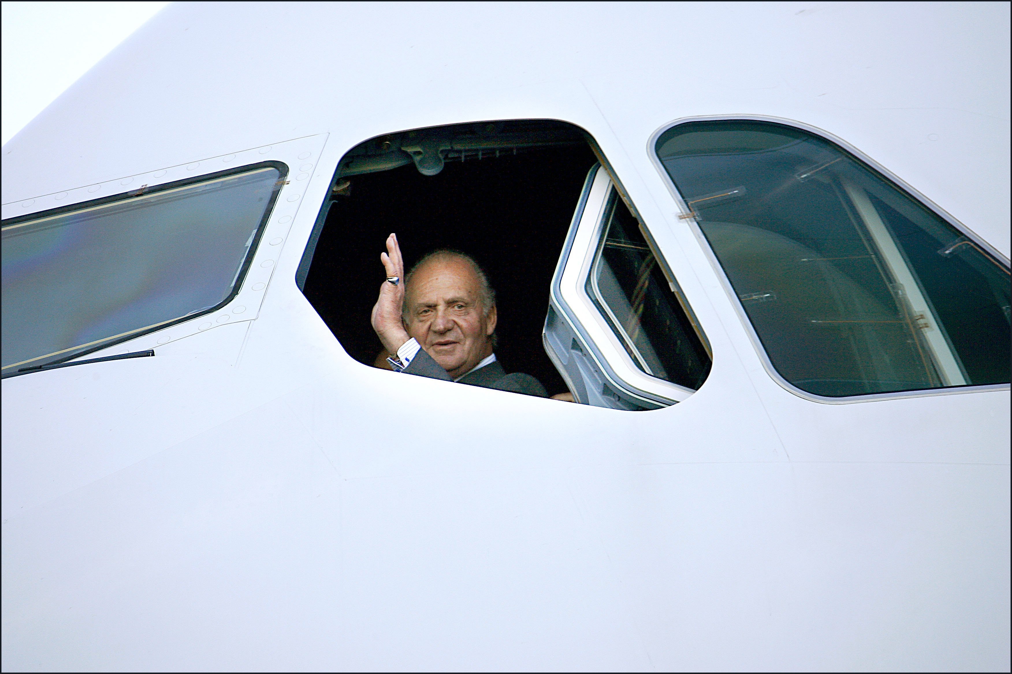 Juan Carlos en el avión Juan Carlos en el avión