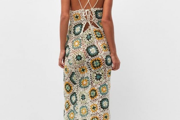 Vestit llarg ganxet patchwork Vestit llarg ganxet patchwork