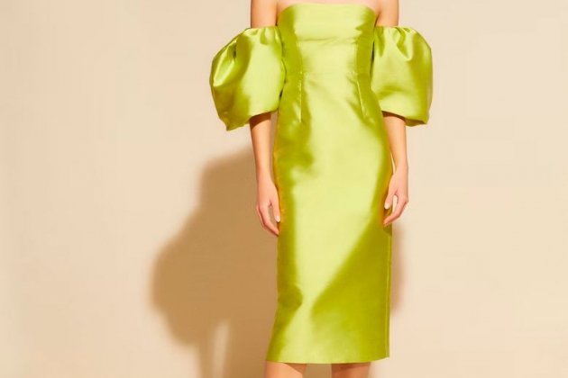 Vestido midi palabra de honor Vestido midi palabra de honor