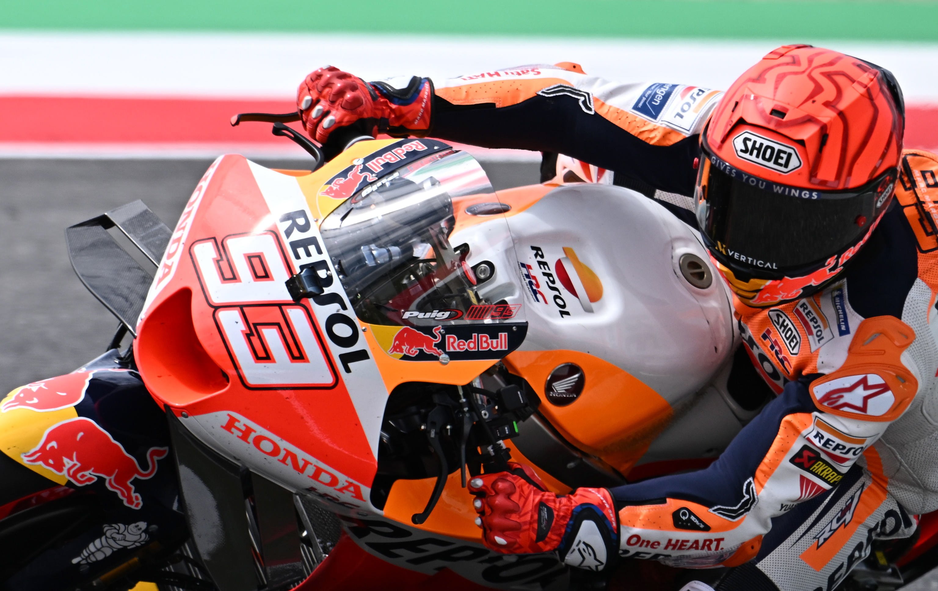 Marc Márquez se queda atrás: séptimo en la carrera al sprint del GP de Italia