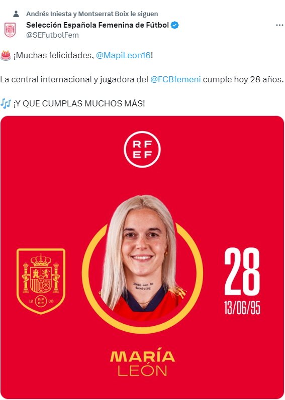 Tuit Cartografíe|Registre León cumpleaños Seleccion Española Fútbol
