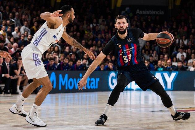 Mirotic durante un Barça Madrid de baloncesto / Foto: Europa Press