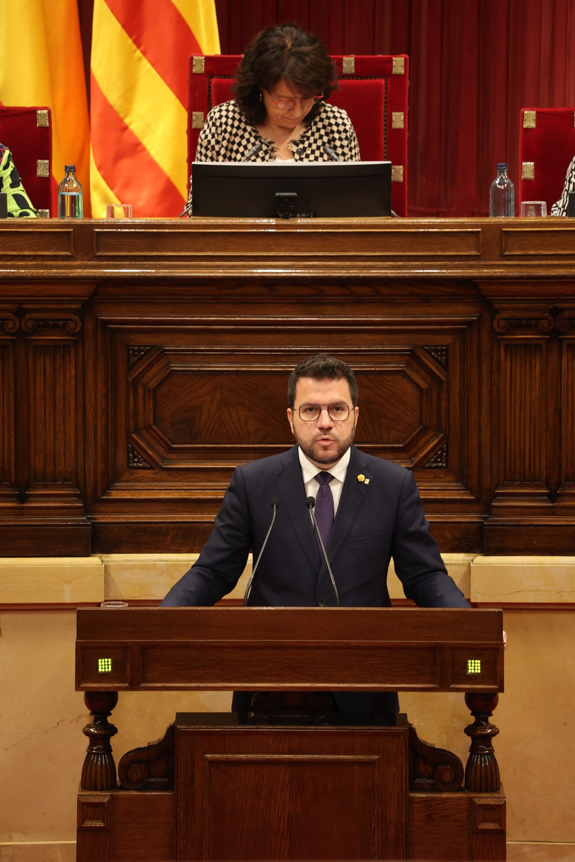 President Pere Aragonès al ple del Parlament (5) / Miquel Muñoz