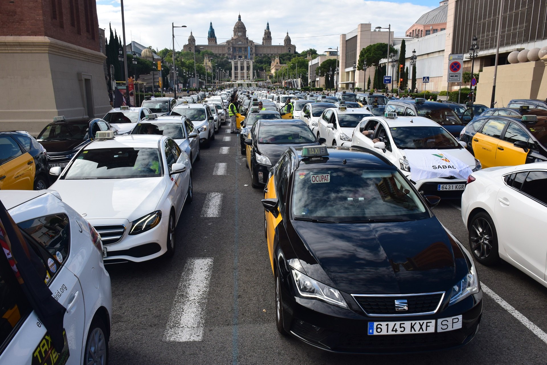 Els taxistes amenacen amb col·lapsar tot l'Estat si no s'evita la liberalització de les VTC