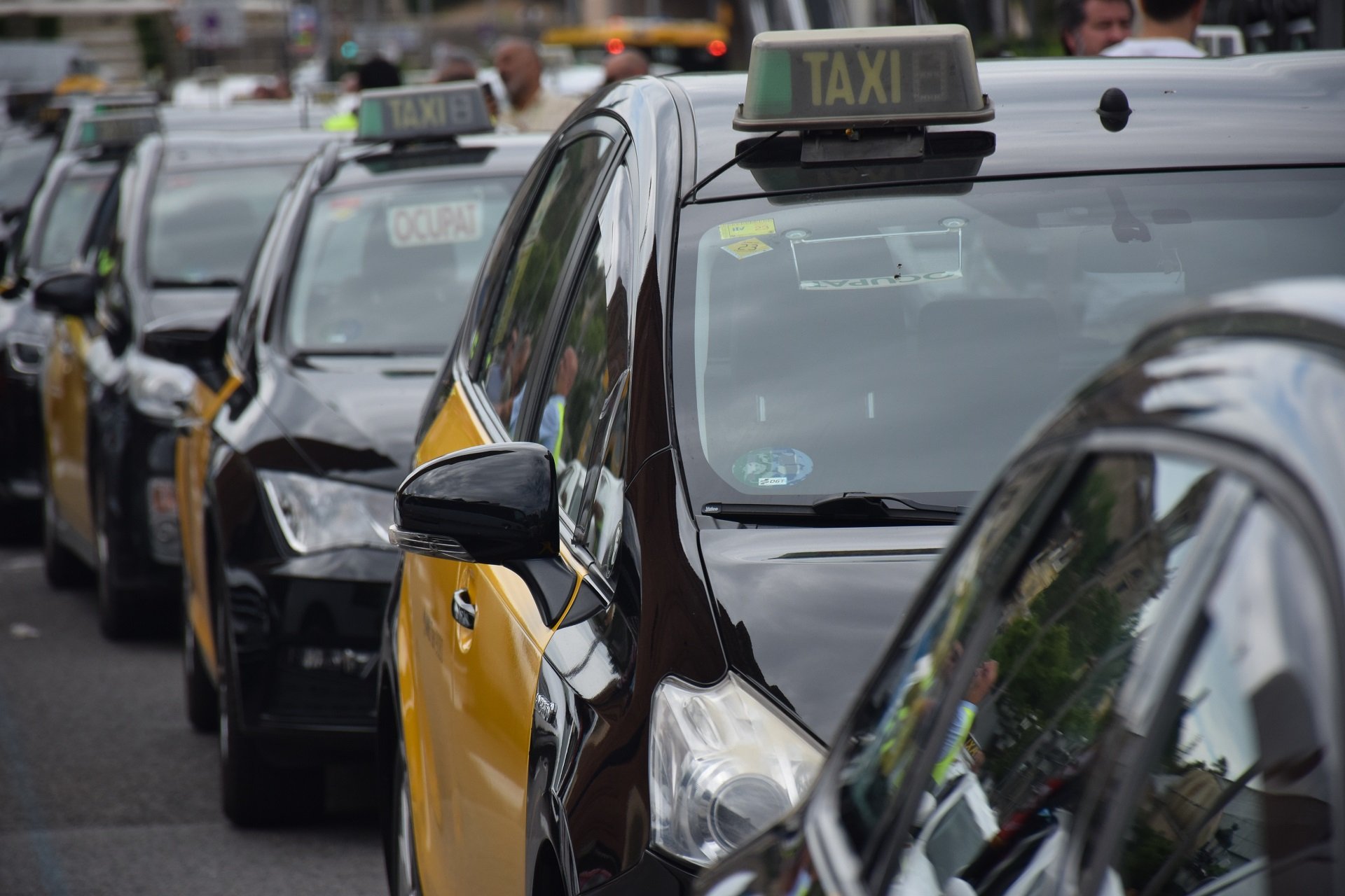 protesta del sector del taxi a Barcelona (2)