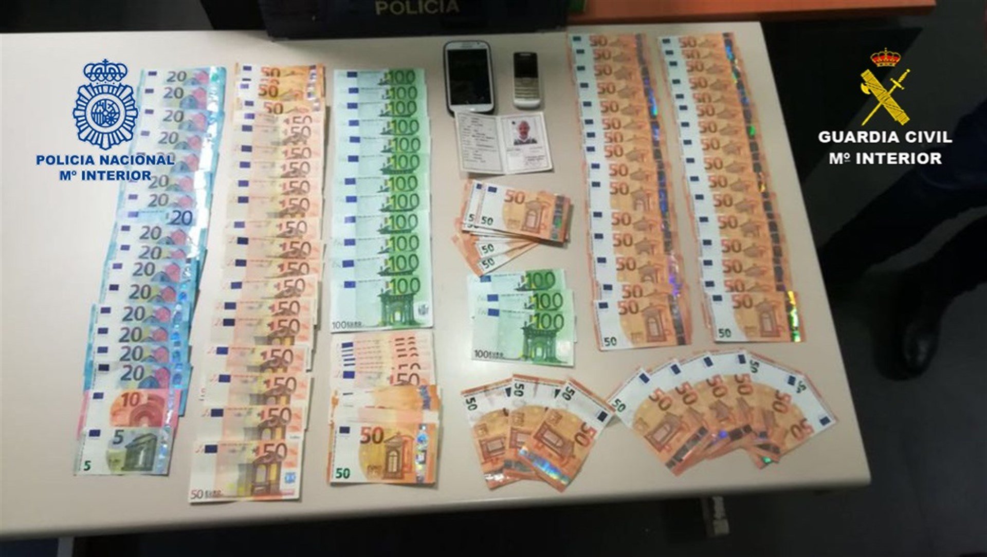 Tres detenidos por introducir billetes falsos procedentes de Italia