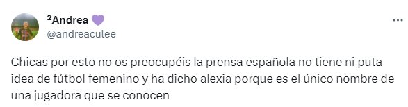 Alexia Putellas tuit 1 Alexia Putellas tuit 1