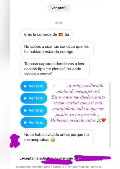 Mensajes a Natalia Almarcha infidelitat Risto Tiktok @abelplanelles