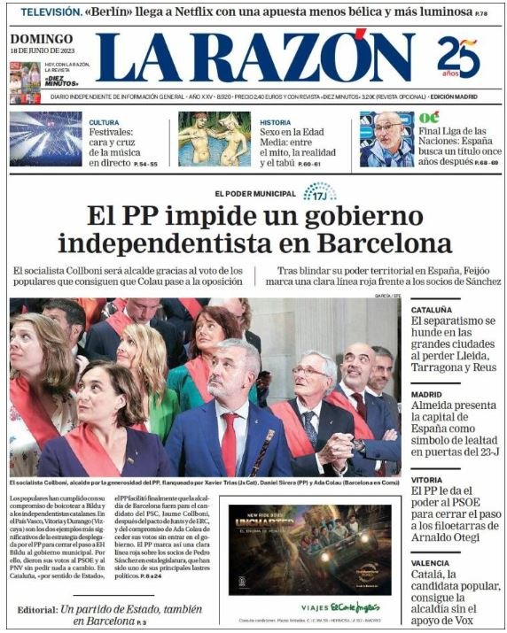 la razon llevada|traída 18 junio