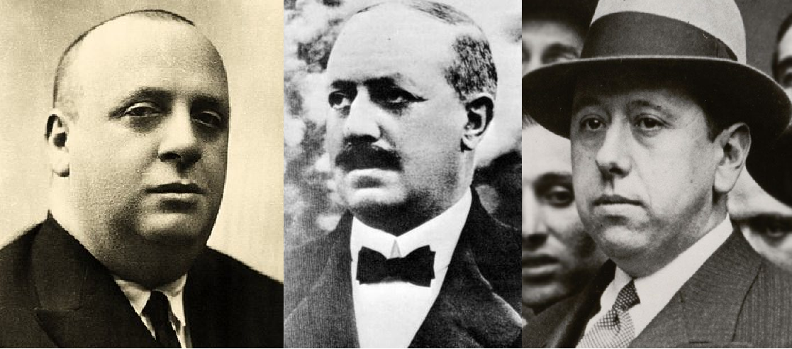 El socialista Prieto, el banquero Echevarrieta y el diputado derechista Gil Robles. Font Enciclopedia, Euxkomedia y Real Academia de la Historia El socialista Prieto, el banquero Echevarrieta y el diputado derechista Gil Robles. Font Enciclopedia, Euxkomedia y Real Academia de la Historia
