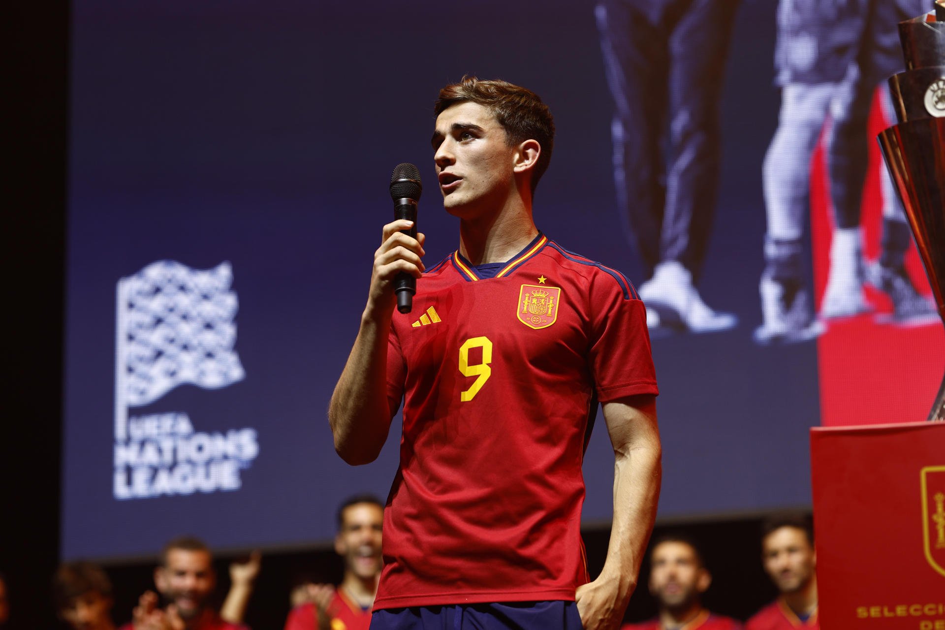 Inadmisibles insultos contra el Barça durante el discurso de Gavi en la celebración de la selección española