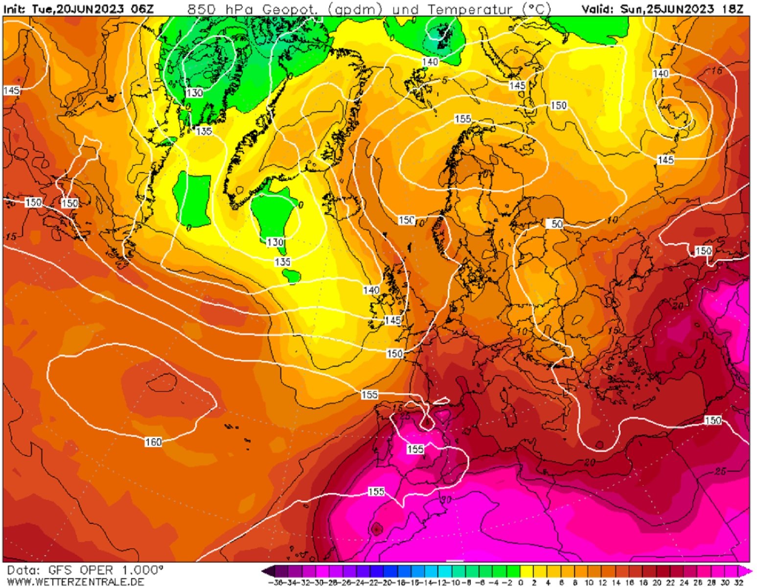 Onada de calor Sant Joan 2023 GFS Wetterzentrale Onada de calor Sant Joan 2023 GFS Wetterzentrale