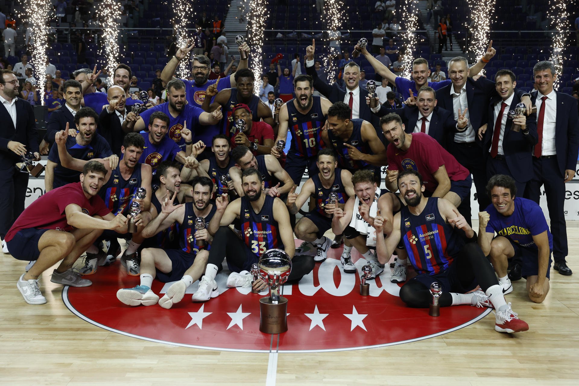 El Barça, campeón de la Liga Endesa tras superar al Real Madrid en el WiZink Center (82-93)