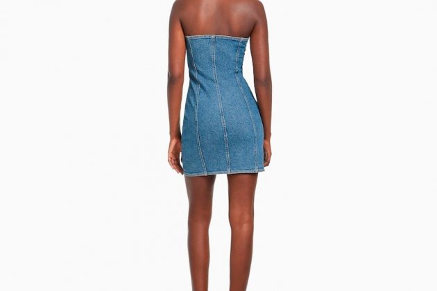 Vestido mini denim botones Vestido mini denim botones