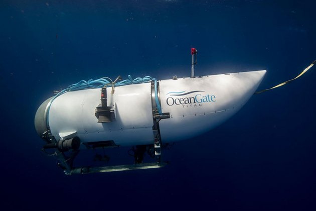  Fotografía facilitada por Ocean Gate que muestra el exterior de un submarino turístico, con capacidad para cinco personas, operado por la citada compañía