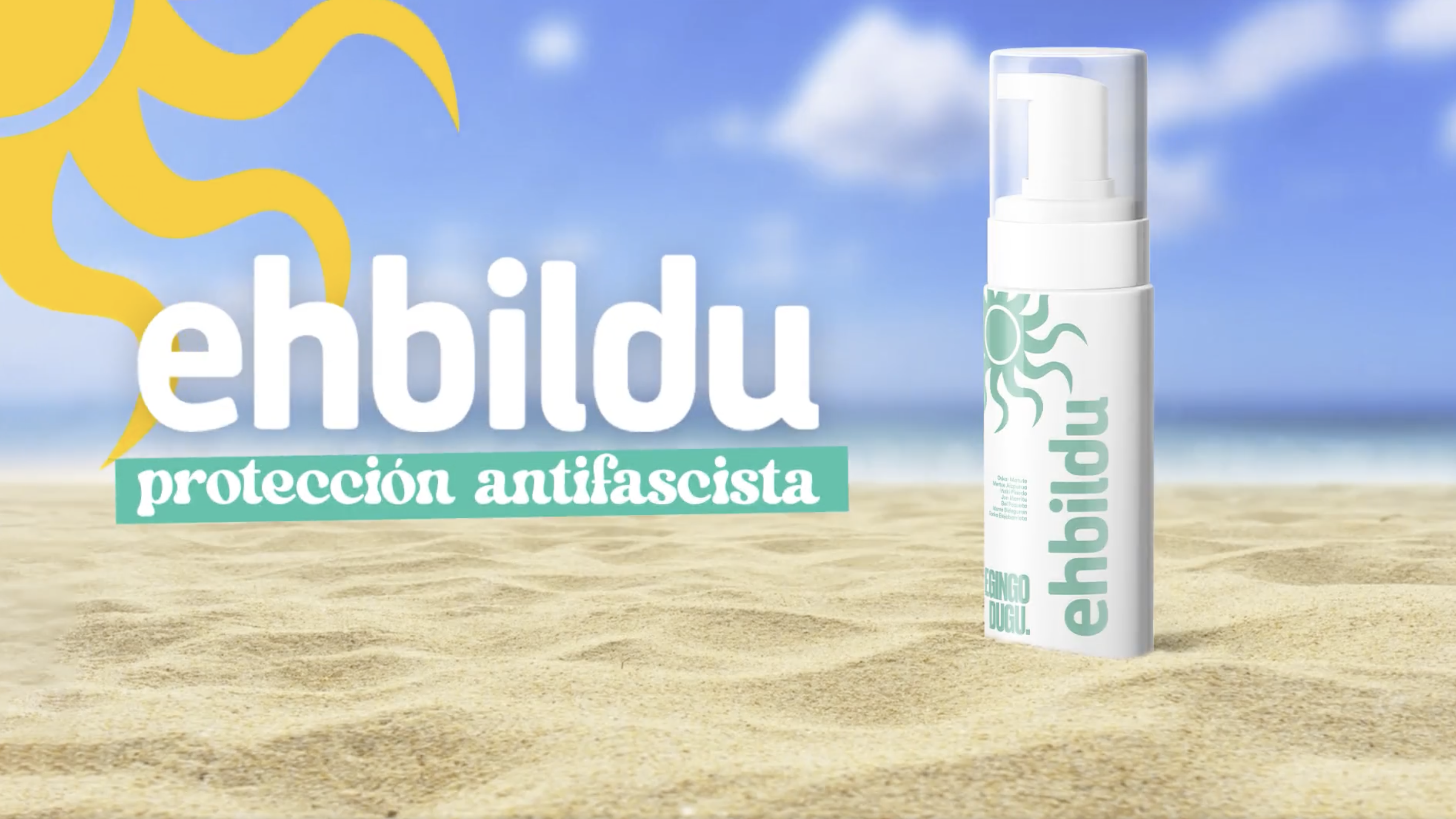 Una campanya irònica de Bildu sobre protecció per a un estiu d'eleccions encén el PNB