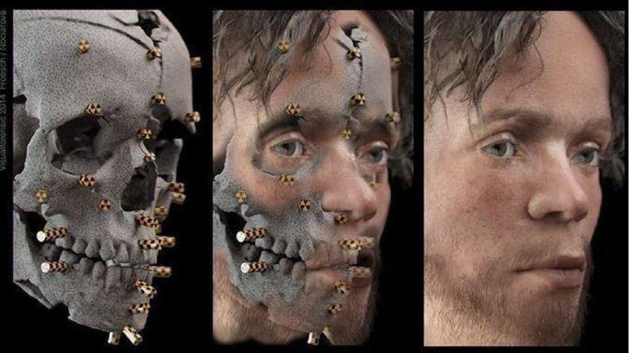 Reconstrucció en 4D dels trets facials d'un noi de la ciutat nord ibèrica d'Untikesken / Font: Museu d'Història de Catalunya